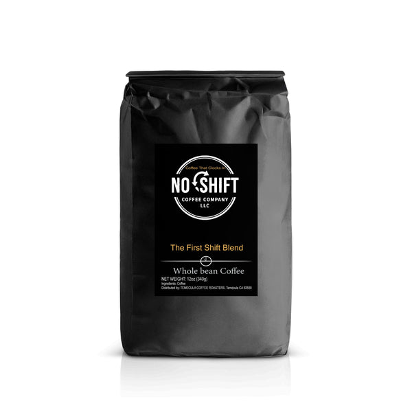 No Shift Coffee Company | The First Shift — Breakfast Blend | Whole Bean | 12oz