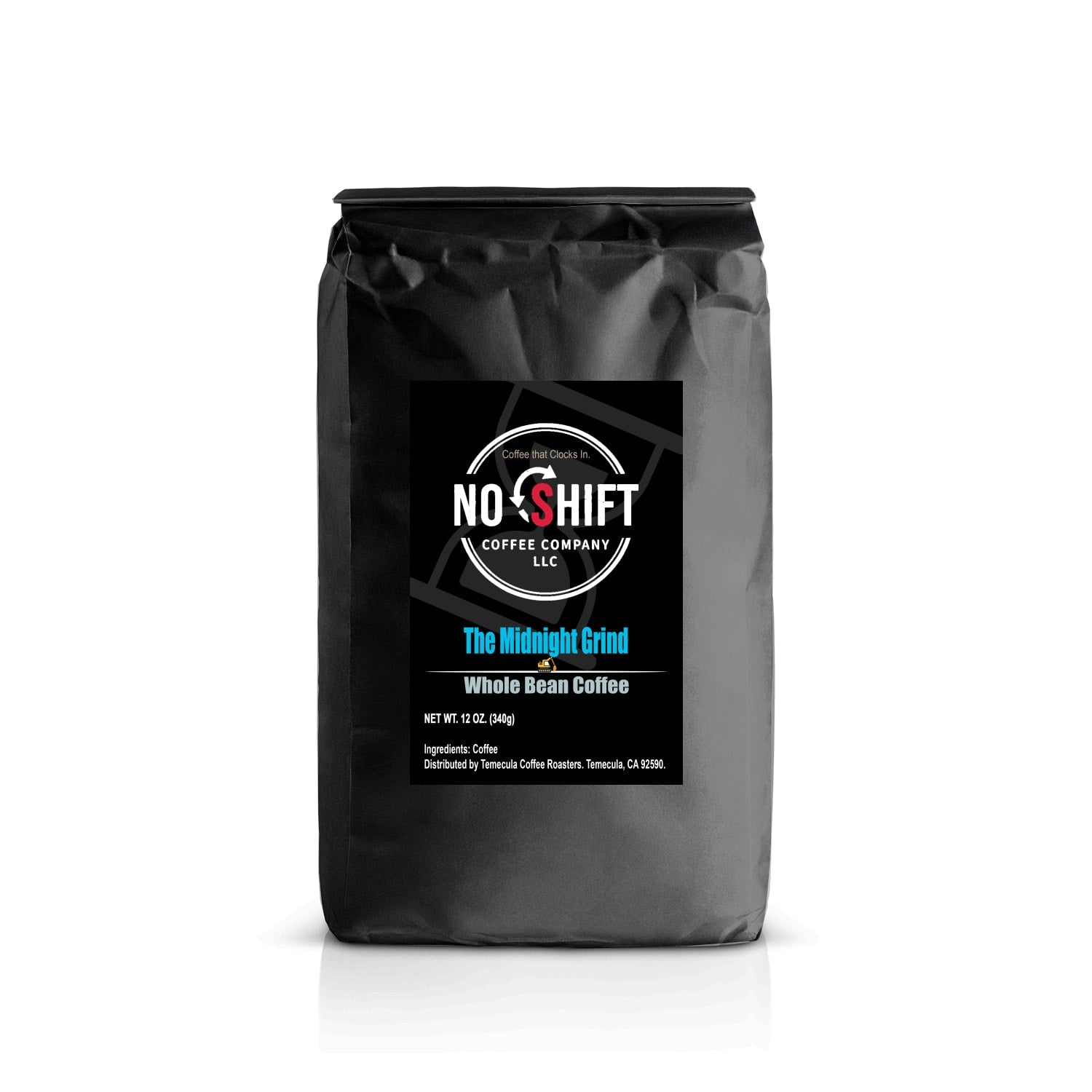 No Shift Coffee Company | The Midnight Grind — Whole Bean Coffee | 12oz